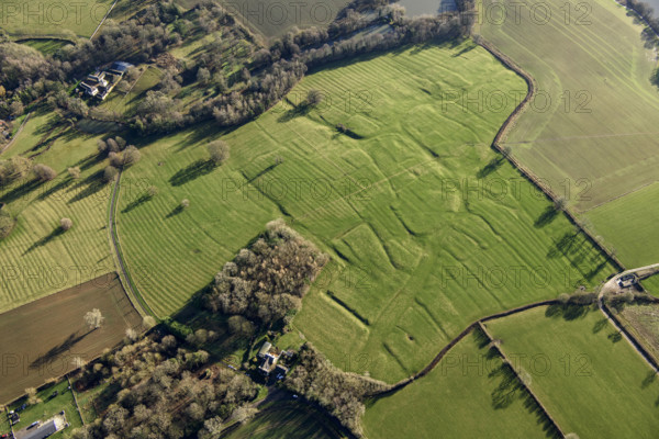 The earthwork remains of the medieval settlement of Old Sulby, West Northamptonshire, 2022. Creator: Damian Grady.