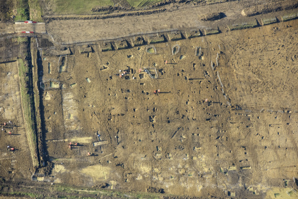 Archaeological excavations in advance of construction work..., Warwickshire, 2022.  Creator: Damian Grady.