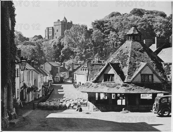 Yarn Market, High Street, Dunster, West Somerset, 1920-1950. Creator: Herbert Felton.