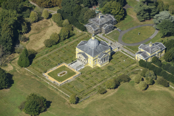 Mereworth Castle, an eighteenth century Palladian villa house, Kent, 2024. Creator: Damian Grady.