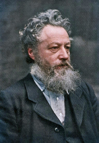 William Morris, English artist, writer, socialist activist and pioneer of eco-socialism, (1911). Creator: Emery Walker.