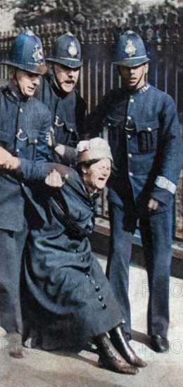 A suffragette being arrested, c1910s (1935).  Creator: Unknown.