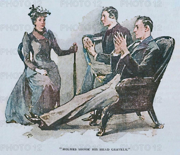 'Holmes Shook His Head Gravely', 1892. Creator: Sidney E Paget.