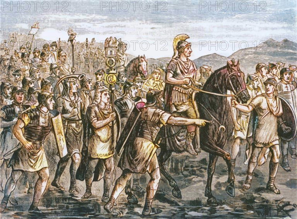 'Caesar Crossing the Rubicon', 1890.   Creator: Unknown.