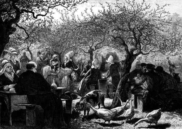 A fete day in Normandy after the apple harvest, 1873. Creator: Unknown.