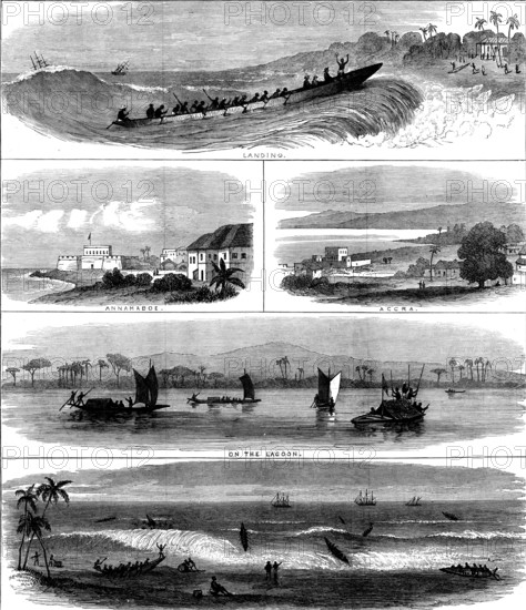 Sketches on the Gold Coast of Africa, 1873. Creator: Unknown.