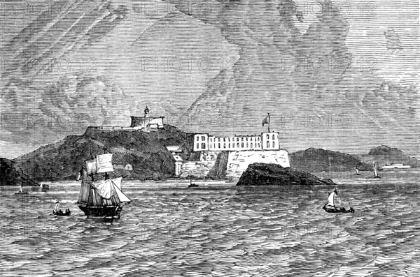 The Gold Coast and Ashantee War: the castle of Elmina, 1873. Creator: Unknown.