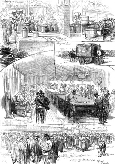 National Rifle Association Prize Meeting; preparing for the camp at Wimbledon, 1873. Creator: Unknown.