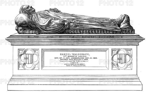 Monument of the late Right Rev. Dr. S. Waldegrave, Bishop of Carlisle, 1873. Creator: Unknown.