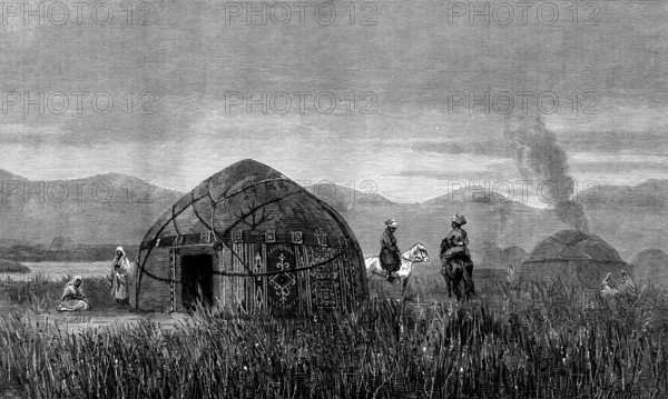 A Khirgese Camp, from Wereschagin's pictures of Central Asia, at the Crystal Palace, 1873. Creator: J Cooper.