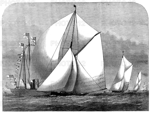 The cutter-yacht Kriemhilda winning Her Majesty's Cup at the Royal Albert Yacht Club Regatta, 1873. Creator: Unknown.