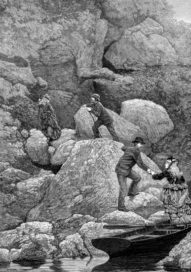 Rob Roy's Cave, Loch Lomond, 1873. Creator: William Biscombe Gardner.