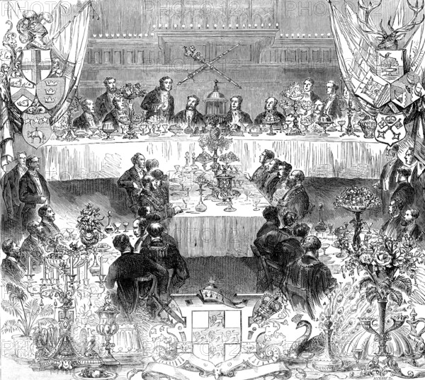 The Lord Mayor's Table, 1873. Creator: H. Crane.