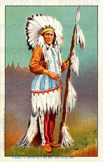 Postcard to remember Buffalo Bill's Wild West Show in London