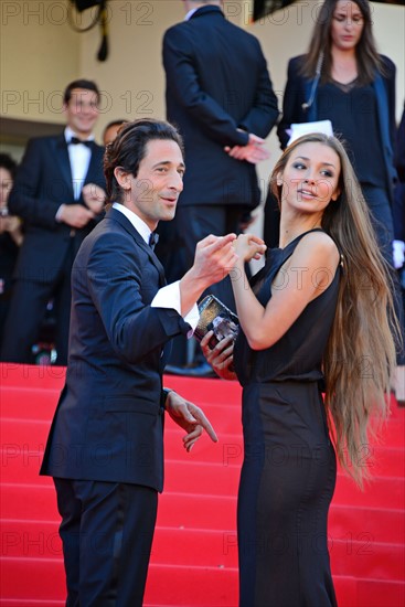 Adrien Brody et Lara Lieto, Festival de Cannes 2014