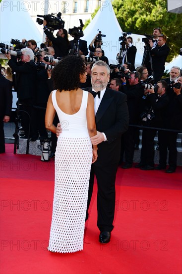 Luc Besson et sa femme Virginie Silla, Festival de Cannes 2016