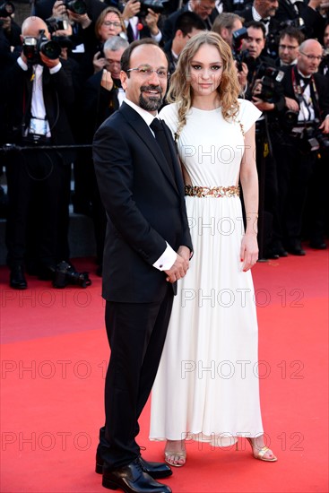 Asghar Farhadi and Lily-Rose Depp, 2017 Cannes Film Festival