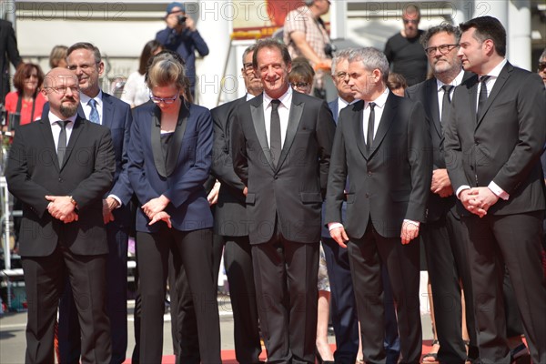 Crew of the film 'En guerre', 2018 Cannes Film Festival