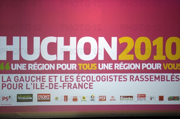 Elections Régionales 2010, meeting de la coallition PS, Europe Ecologie, Front de Gauche