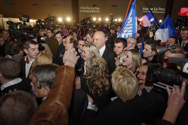 Premier tour de l'élection présidentielle 2012, QG de Marine Le Pen