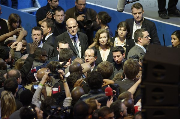 Meeting de François Hollande au Palais Omnisports de Paris Bercy