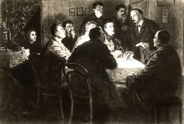 Lenin during a meeting at the 'Workers' Society'