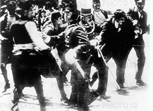 Arrestation du nationaliste serbe Gavrilo Princip, 1914