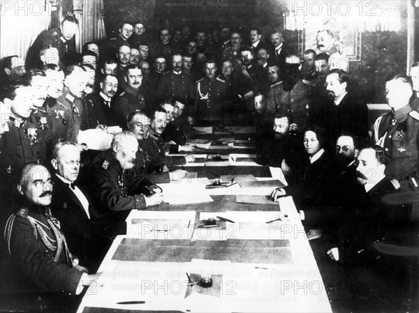 Signature du traité de paix de Brest-Litowsk (1918)