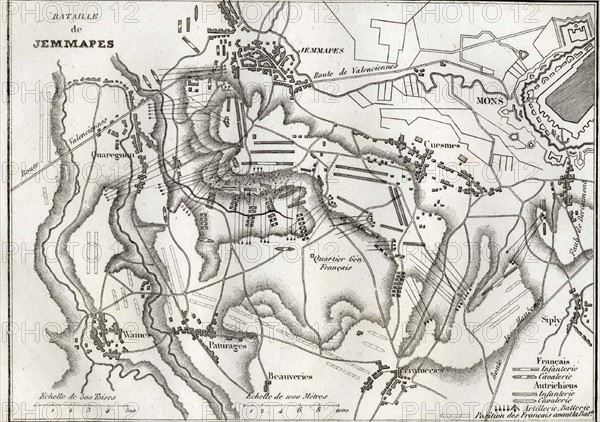 Map of the Battle of Jemmapes