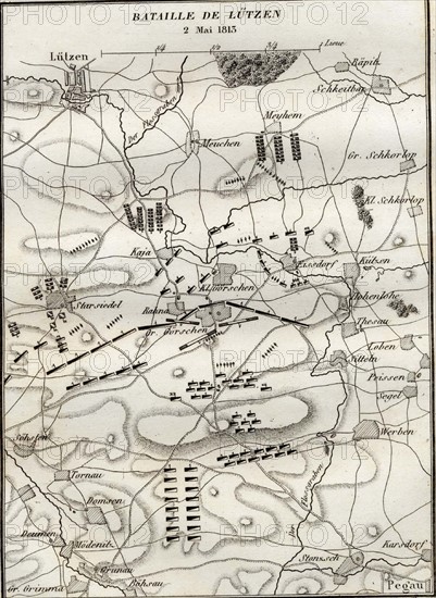 Map of the Battle of Lützen