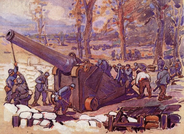 Henry Cheffer - Canon de 240 mm sur affût en bois