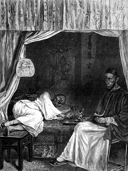 Chinese opium smokers, 1837