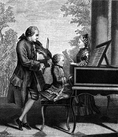 Wolfgang Amadeus Mozart à sept ans