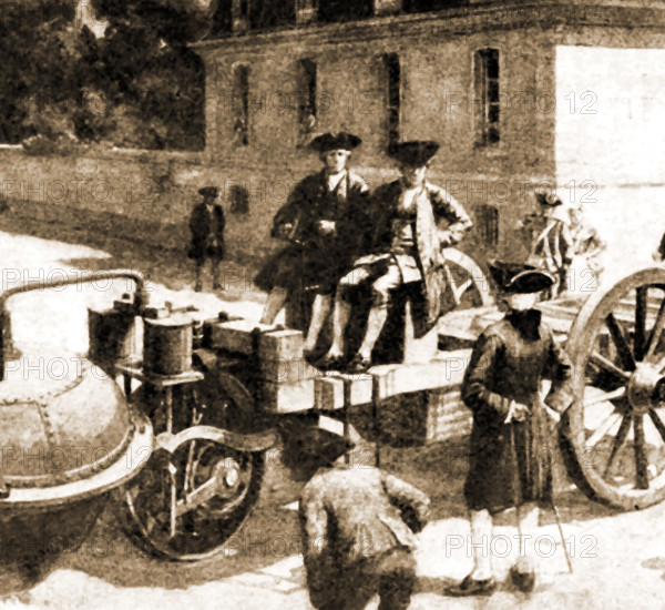 An early form of steam car used as a passenger vehicle - Nicolas-Joseph Cugnot.