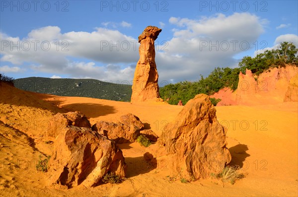 Colorado Provencal, ochre quarries near Rustrel, Luberon, France.