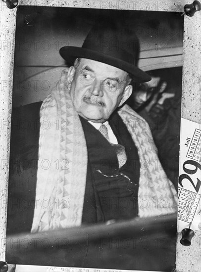 Edouard Herriot. Leader of the French radical party and mayor of Lyon, prospective member of the Academie Francaise, November 15, 1946, politicians, portraits, The Netherlands, 20th century press agency photo, news to remember, documentary, historic photography 1945-1990, visual stories, human history of the Twentieth Century, capturing moments in time