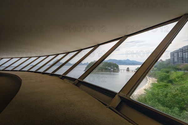 Niteroi Contemporary Art Museum (MAC) interior - Niteroi, Rio de Janeiro, Brazil
