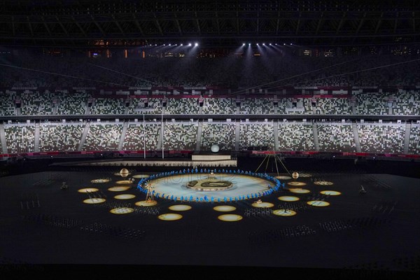 TOKYO, JAPAN - AUGUST 24: General overview during the Opening Ceremony of the Tokyo 2020 Paralympic Games at the Olympic Stadium on August 24, 2021 in Tokyo, Japan (Photo by Ilse Schaffers/Orange Pictures) NOCNSF ATLETIEKUNIE