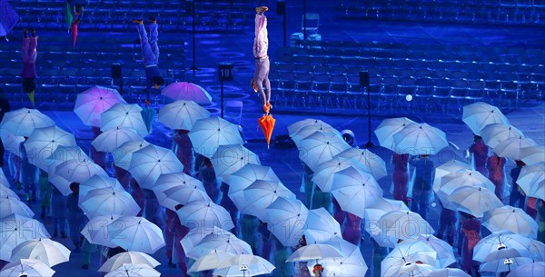 Performers in the Olympic Stadium during the opening ceremony of the London 2012 Paralympic Games, London, Britain, 29 August 2012. The London 2012 Paralympic Games run through the closing ceremony on 09 September.