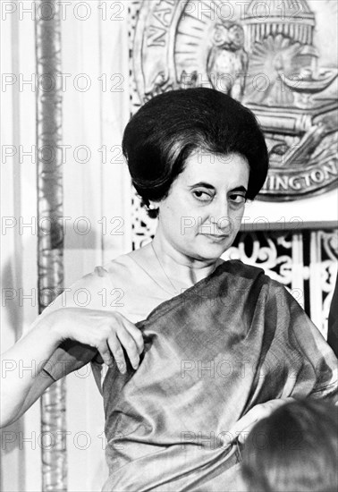 India: Indira Gandhi (1917-1984), Prime Minister of India for four consecutive terms, 1966-1984. Photo by Warren K. Leffler, 29 March 1966.

Indira Priyadarshini Gandhi (19 November 1917 – 31 October 1984) was the Prime Minister of the Republic of India for three consecutive terms from 1966 to 1977 and for a fourth term from 1980 until her assassination in 1984, a total of fifteen years. She is India's only female prime minister to date. She is the world's all time longest serving female Prime Minister.