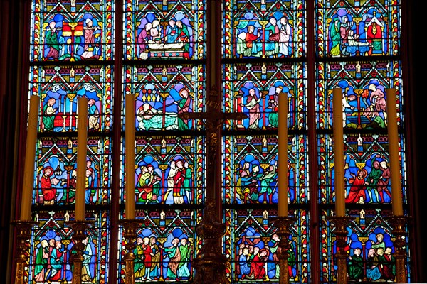 Chapel of the Holy Sacrament in Notre Dame Cathedral in Paris France