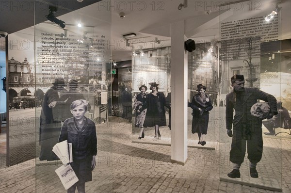 Everyday's life during Nazi occupation display, Oskar Schindler's Factory Museum in Krakow, Poland