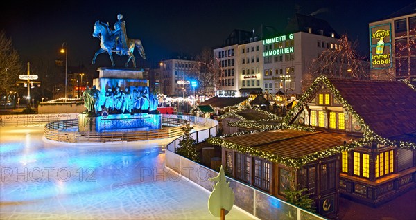 ice skating ring at christmas market in Cologne