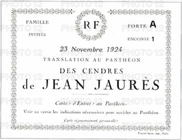 Transfert cendres Jaurès Pantheon - invitation.