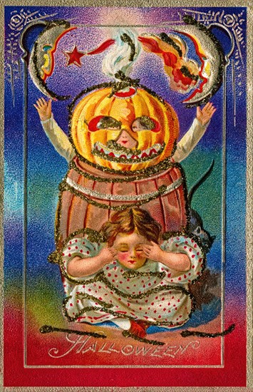 Vintage Halloween Greetings card