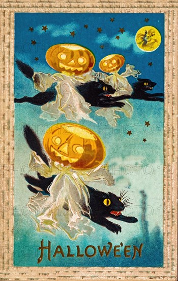 Vintage Halloween Greetings card