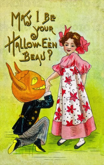 Vintage Halloween Greetings card