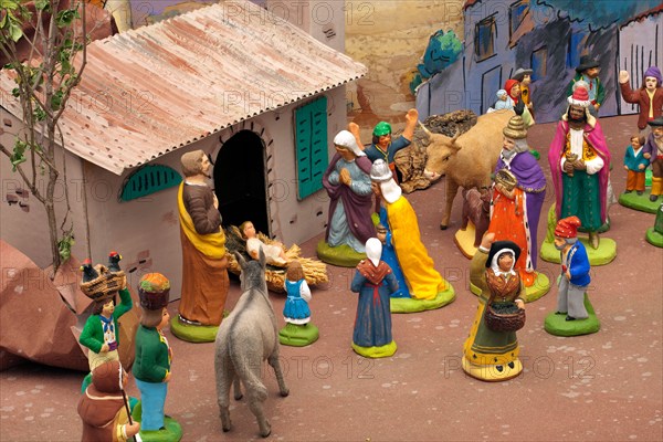 The Three Magi's arrival at the Christmas Crib