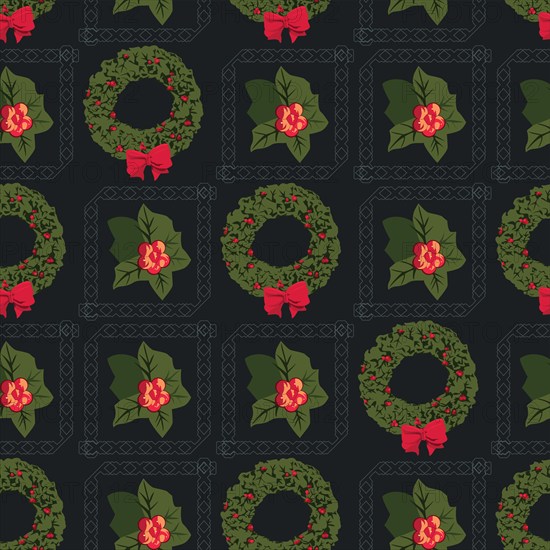 Advent Wreath Seamless Pattern