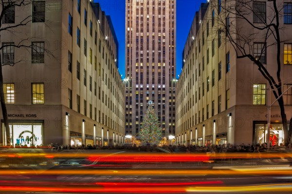 The Rockefeller Center Christmas Tree in New York City.